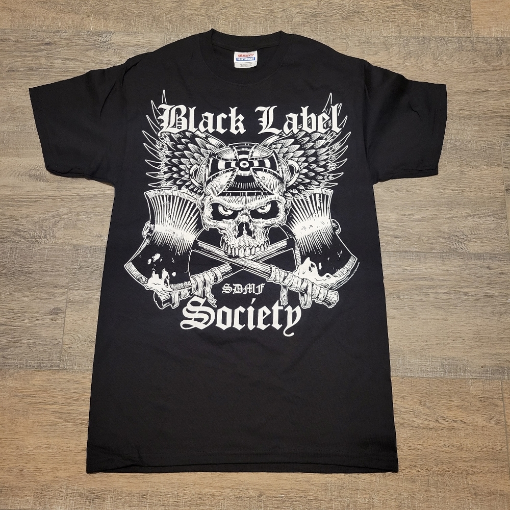 Black Label Society Skull T-Shirt Hanes Black Size Small Rock Band